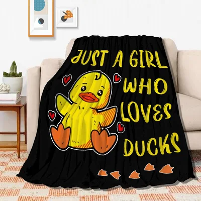 Just a Girl Who Loves Ducks Blanket: Duck Lover Design