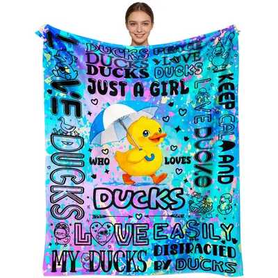 Rainbow Duck Umbrella Ducks Blanket for Waterfowl Enthusiasts