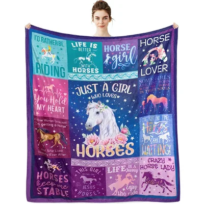 Horse Lover Collage Blanket