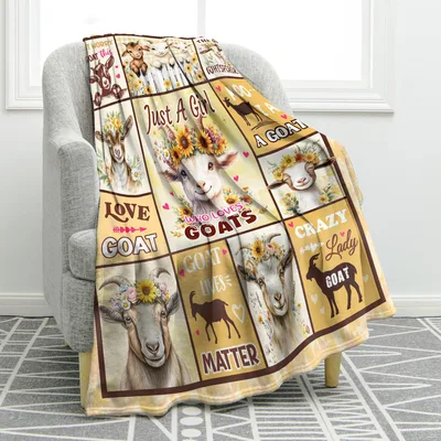 Goat Lover Blanket: Just A Girl Who Loves Goats Design