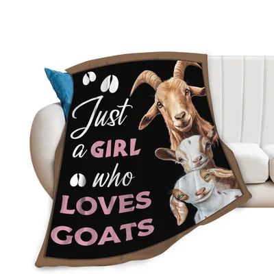 Goat Lover Farm Animal Blanket: Just a Girl Who Loves Goats Design