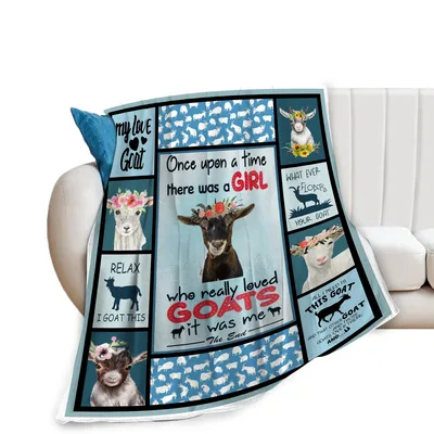 Goat Lover Goat Pictures Blanket: A Quilt of Goats and Puns