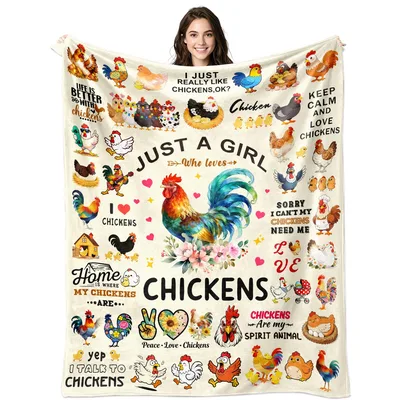 Chicken Lover Rooster Farm Blanket Celebrating Poultry Passion