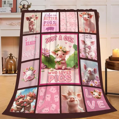 Funny Pigs in a Blanket: Just a Girl Who Loves Pigs Throw
