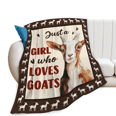 Girl Who Loves Goats Blanket: Just a Girl Who Loves Goats Design
