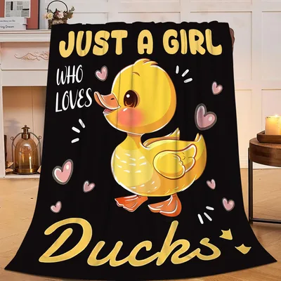 Yellow Duckling Cuddle Girl Blanket
