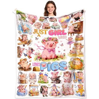 Pink Piglets Playtime Dreams Blanket