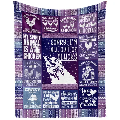 Sorry I'm All Out Blanket: Chicken Lover Quilt Design