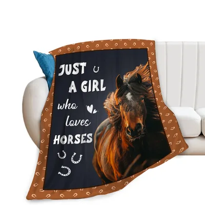 Chestnut Mane Horseshoe Dreams Blanket
