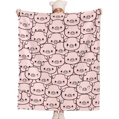 Cute Pink Pig Pattern Blanket: A Cute Design for Farm Lovers