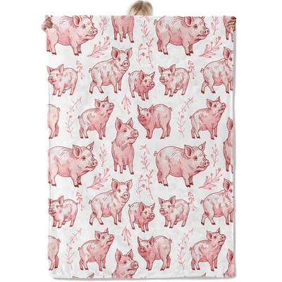 Pig Pattern Farm Animals Blanket