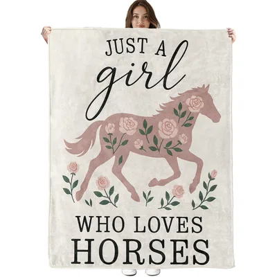 Rose Garden Galloping Horse Blanket