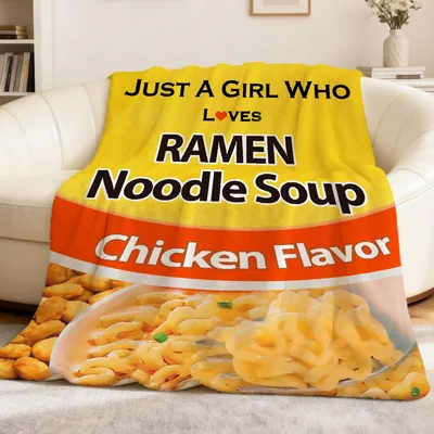 Just a Girl Blanket: Ramen Noodle Soup Chicken Flavor Design