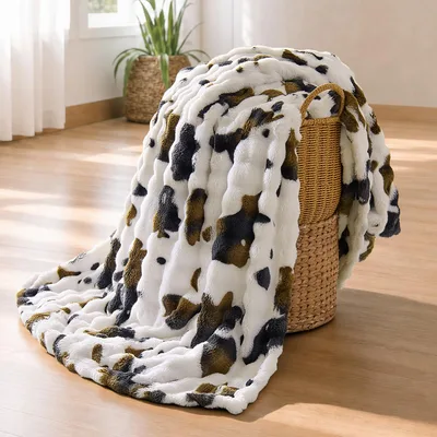 Black and White Cow Blanket: Classic Farm Animal Print Design