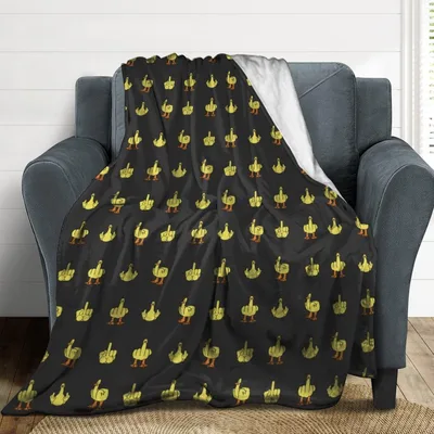 Funny Duck Pattern Blanket for Those Who Love Sassy Animal Art
