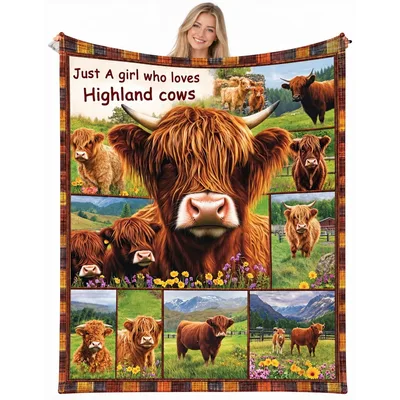Just a Girl Who Loves Highland Cows Blanket