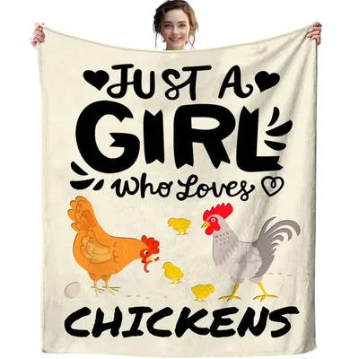 Just a Girl Blanket for Poultry Lovers and Farm Enthusiasts