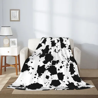 Black and White Cow Blanket: Bold Animal Print for Farm Lovers