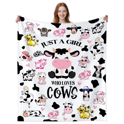 Just a Girl Blanket: Cute Cow Lovers Design for Farm Fans