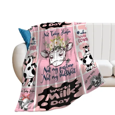 Cow Print Not My Pasture Blanket: Sassy Cow Design for Fans