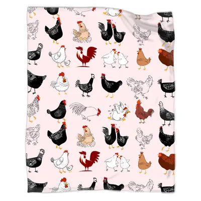 Chickens and Roosters Pattern Blanket: A Flock of Farmyard Friends