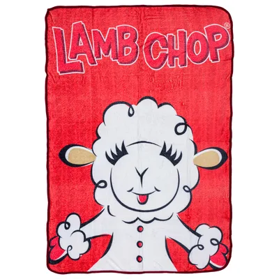 Cute Sheep Character Pose Blanket: Lamb Chop Fleece Throw