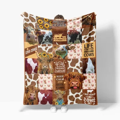 Life Is Better Blanket: A Patchwork Design Celebrating Cows