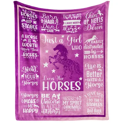 Just a Girl Blanket: Equestrian Love and Horse Quotes