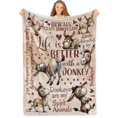 Life Is Better with a Donkey Blanket: Funny Farm Animal Design