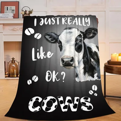 I Just Really Like Cows Blanket: A Humorous Farm Design