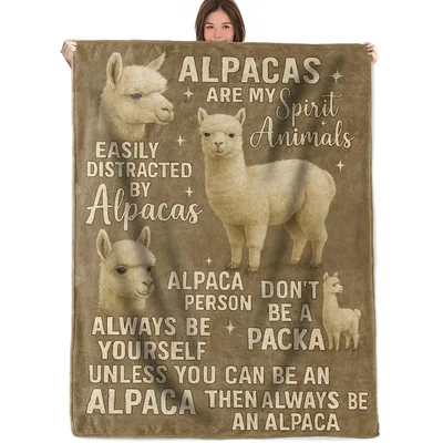 Alpacas Are My Spirit Blanket: Fluffy Alpaca Humor Design for Fans