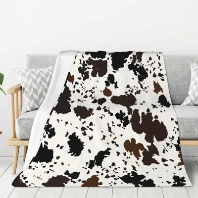 Black and White Cow Blanket: Spotted Farm Animal Design