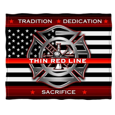 Thin Red Line Blanket: Tradition Dedication Sacrifice Design