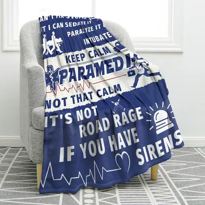 Paramedic Humor Sirens Blanket: Funny EMT Design for First Responders