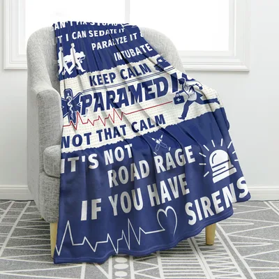 Paramedic Humor EMS Blanket: Keep Calm Not That Calm Design