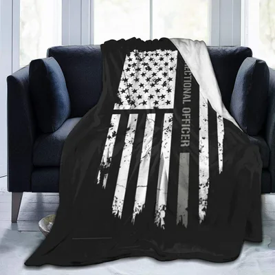 Correctional Officer Blanket featuring a distressed American flag