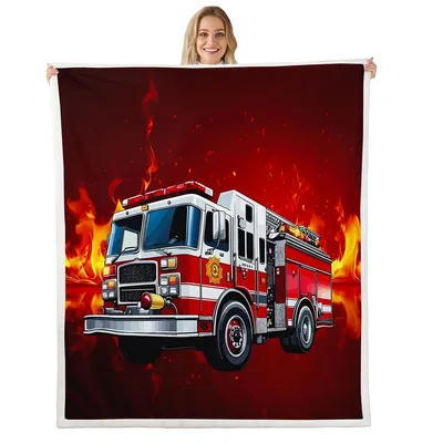 Fire Truck Firefighter Blanket