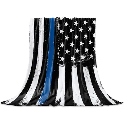 Distressed Black & White Blanket