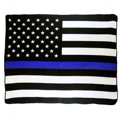 Black-and-White Flag with Blue Blanket