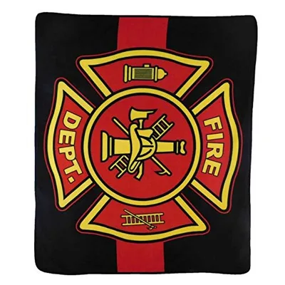 Firefighter Maltese Cross Blanket honoring the red line and service