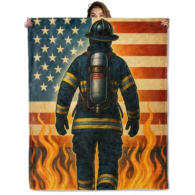 Firefighter American Flag Blanket: A Tribute to First Responders