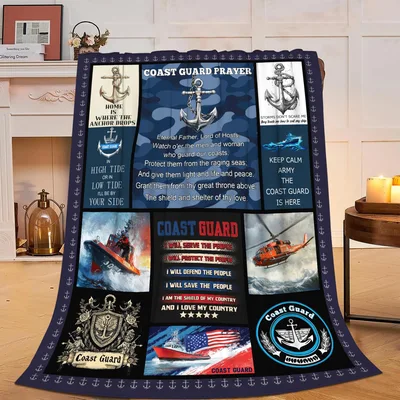 Coast Guard Prayer Anchor Blanket: Nautical Tribute and Service Pledge
