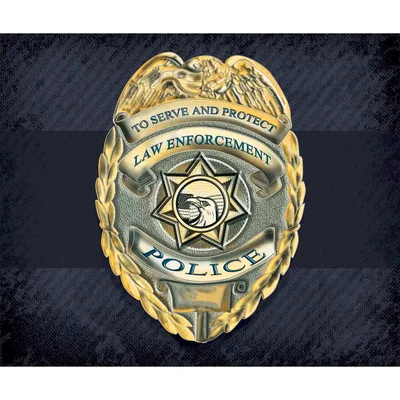 Police Badge Serve Blanket: Law Enforcement Pride Design