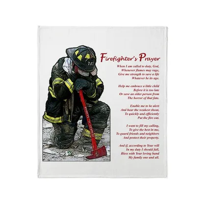 Firefighter's Prayer Poem Blanket: A Tribute to First Responders