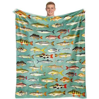 Fish Pattern Blanket: A Diverse Collection of Aquatic Life