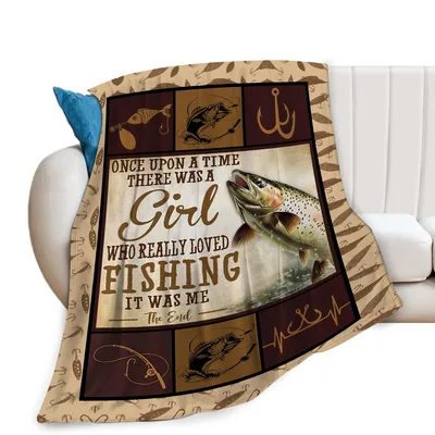 Fishing Girl Trout Blanket: Once Upon a Time Story Design