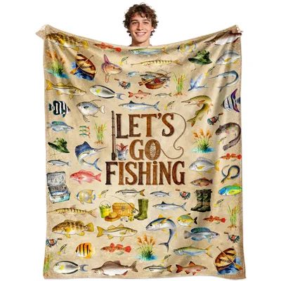 Fishing Fish Pattern Blanket: Let's Go Fishing Design