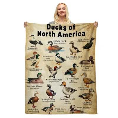 Duck Species Identification Chart Blanket