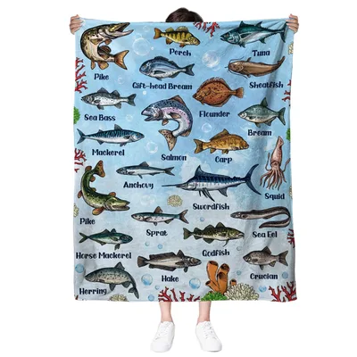 Fish Species Identification Chart Blanket