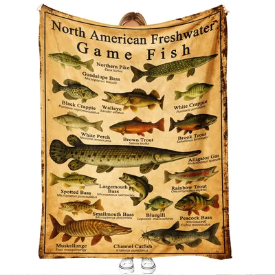 Freshwater Fish Species Chart Blanket